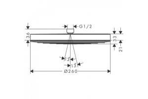 Верхний душ Hansgrohe Pulsify черный глянцевый - 3