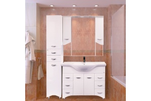 Шкаф-пенал Misty Дрея 35 L с бельевой корзиной - 3