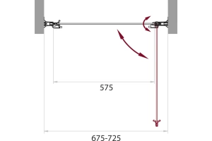 Душевая дверь BelBagno Sela 70 хром (SELA-B-1-70-P-Cr) - 3