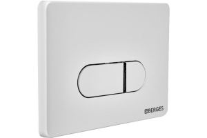 Кнопка смыва Berges Wasserhaus Novum D1 белый, глянец - 2