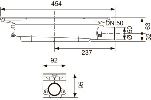 Сифон для душевого лотка TECE Drainprofile 673002 DN 50 - 3