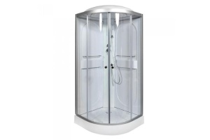 Душевая кабина Deto L 90х90 с подсветкой, хром (L609LED) - 2