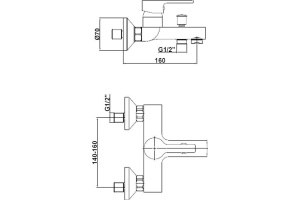 Смеситель GPD Solus MBB55 для ванны с душем - 3