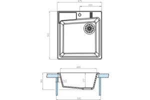 Мойка кухонная AQUATON Парма кофе - 3
