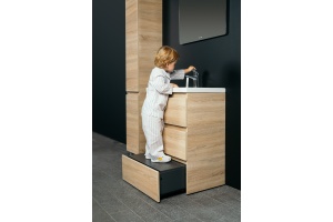 Тумба с раковиной Am.Pm Gem S 60 напольная, светлый дуб