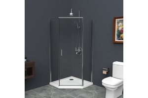 Душевой уголок BelBagno Uno 80х80 хром (UNO-195-P-1-80-C-Cr)