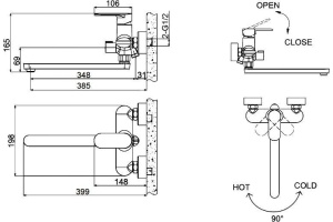 Смеситель Bravat Opal F6125183CP-02L универсальный - 2