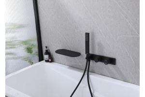 Смеситель для ванны Abber Rund черный матовый - 3