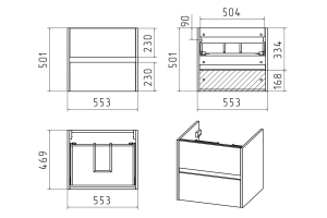 Тумба под раковину Misty Алиса 58 белый - 3