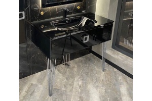 Раковина - столешница Armadi Art Lucido 100 черный - 3