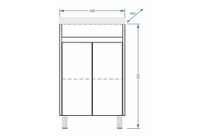 Тумба под раковину Stella Polar Фаворита Сомо 50 белый - 3