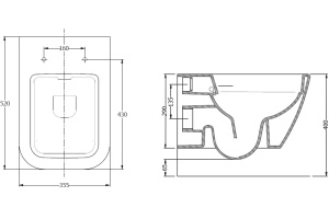 Унитаз подвесной Serel Rita с микролифтом RT26SL - 2