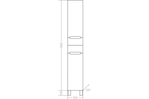 Шкаф-пенал СанТа Лондон 30 напольный - 2
