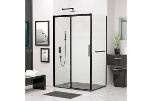 Душевой уголок RGW Leipzig LE-41-1B 150х80 профиль черный стекло прозрачное - 2