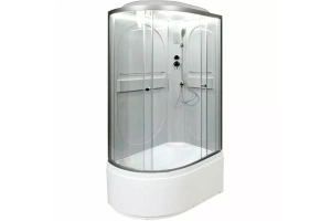 Душевая кабина Deto L 120х80 с подсветкой, хром (L620RLED)