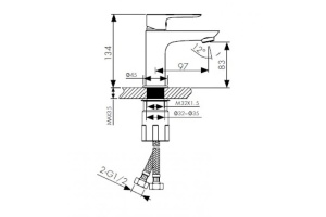 Смеситель Kaiser Cezar 05011 для раковины - 2