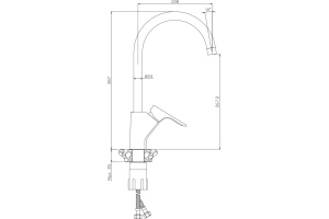 Смеситель Olive'S Porto 11430PR для кухонной мойки - 2