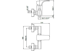 Смеситель для душа Paini Angel ANCR511LMKM - 2