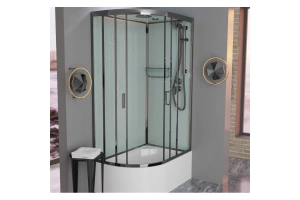 Душевая кабина Frank Brilliant 120х80 хром стекло прозрачное - 2