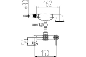 Смеситель Zorg Antic A 200W-BR для ванны с душем - 3