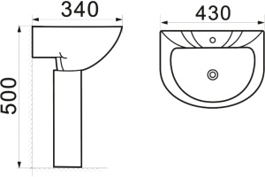 Раковина SantiLine SL-2115 - 2