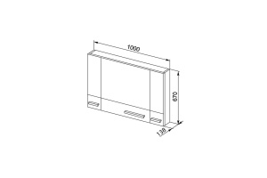 Зеркало-шкаф Aquanet Нота 100 камерино венге - 3