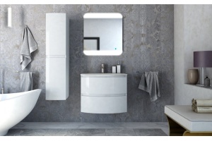 Шкаф-пенал для ванной Cezares Vague, Bianco lucido (44322)