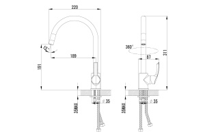 Смеситель для кухонной мойки Lemark plus Strike хром (LM1105C) - 2