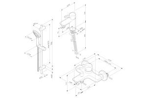 Набор смесителей для ванной AM.PM X-Joy S 3 в 1 - 3