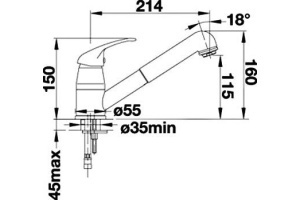 Смеситель для кухонной мойки Blanco Daras серый (524199) - 2