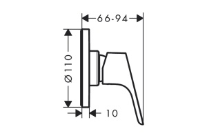 31961000 HG Focus Е2 смеситель для душа (внешняя часть) - 2