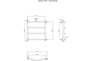 Полотенцесушитель водяной Тругор ЛЦ Лотос ПМ 1 50x60x50 - 2