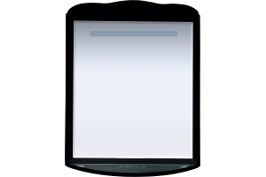 Зеркало Misty Дайна 85 черное, с подсветкой