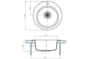 Мойка кухонная AQUATON Иверия кофе - 3