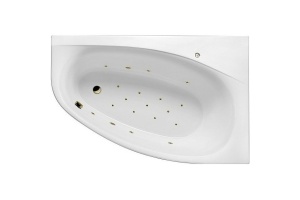 Акриловая ванна Excellent Kameleon 170x110 белая бронза правая с гидромассажем