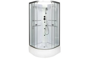 Душевая кабина Deto L 80х80 с гидромассажем, хром (L580NGM)