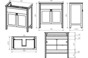 Тумба с раковиной Misty Адель 80 белая матовая - 3
