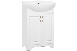 Тумба Олеандр-2 55 под умывальник Антик 55, Люкс белая