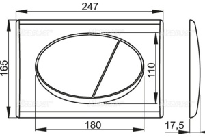 Кнопка смыва AlcaPlast  золото (M75) - 2