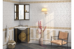 Тумба для комплекта Misty Olimpia Lux 60 угловая, черная патина - 2