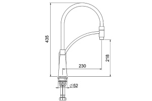Смеситель для кухни Gappo белый хром - 2