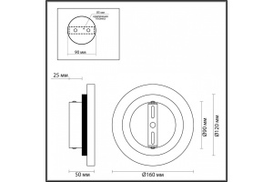 Настенный светодиодный светильник Odeon Light Hightech Travertino 6625/5WL - 3