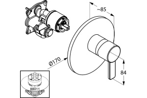 Смеситель для душа Kludi Zenta хром (386550575) - 2