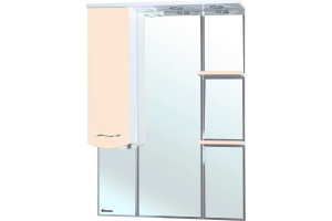 Зеркало-шкаф Bellezza Мари 75 L белый/бежевый