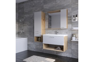 Зеркало-шкаф Stella Polar Ундина 70 белый - 2