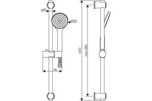 Душевой гарнитур Dorff Comfort, черный - 3