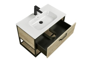 Тумба с раковиной Victoria 80 Aquaton Лофт Фабрик 80 светлое дерево  - 3