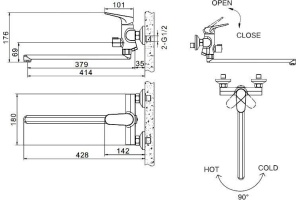 Смеситель Bravat Eler F6191238CP-01L универсальный - 2