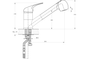 Смеситель для кухонной мойки RUSH Corsica (CO4240-25) - 2