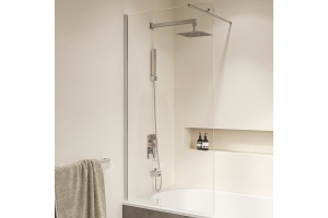 Шторка на ванну RGW Screens SC-050 80x150 профиль хром стекло прозрачное